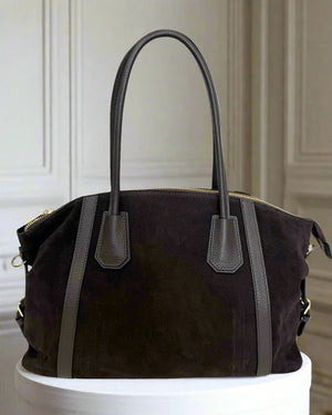 SOHO , LARGE TOTE SHOULDER BAG , DARK CHOCOLATE