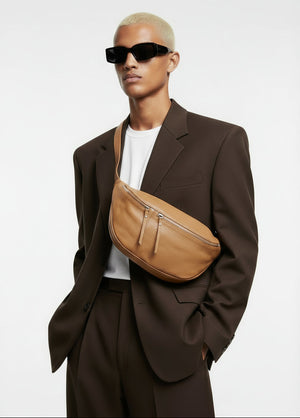 BELSIZE , OVERSIZED BUMBAG ,  TAN
