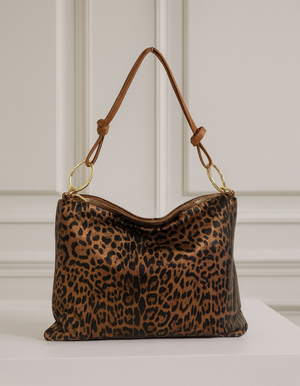 MOIRA , LARGE ENVELOPE SHOULDER & CROSSBODY BAG , LEOPARD PRINTED LEATHER