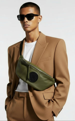 Marco Tripoli , MT , Leather Oversized BumBag , Green