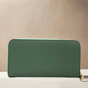 REGENT , LEATHER PURSE , GREEN