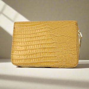 CLAUDE , ZIP CREDIT CARD HOLDER , YELLOW