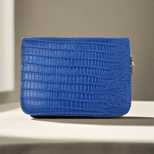 CLAUDE , ZIP CREDIT CARD HOLDER , ROYAL BLUE