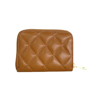 Little Polly , Quilted Leather Purse , Tan