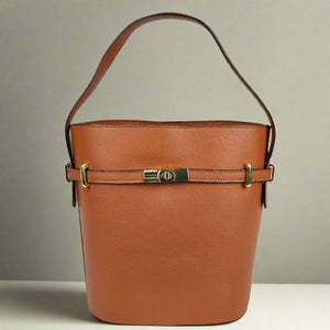 HOLLAND PARK , SHOULDER BUCKET BAG , TAN