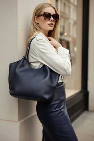 HUDSON , UNISEX TOTE & SHOULDER BAG , NAVY
