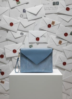 THE LETTER , LARGE ENVELOPE & CROSSBODY BAG , BLUE