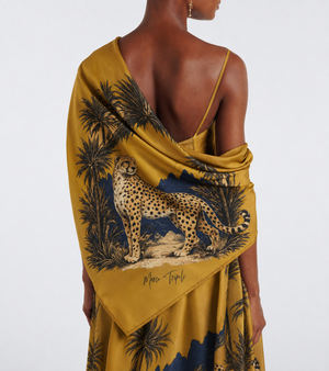 THE CHEETAH SILK SATIN SCARF