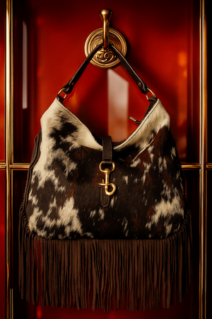 GEMMA , FRINGED SUEDE SHOULDER BAG  , COWHIDE