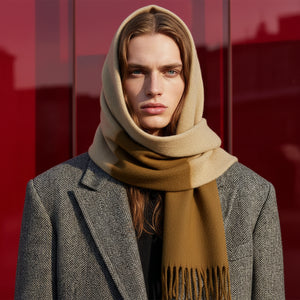 REMY , WOOOL MIX SCARF , COFFEE & MOCA