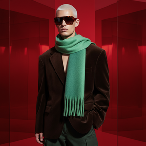 REMY , WOOOL MIX SCARF , GREEN