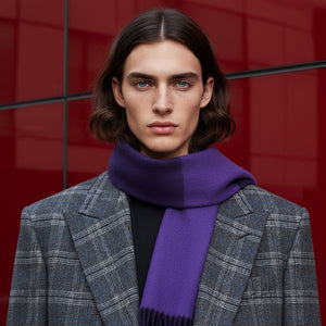 REMY , WOOOL MIX SCARF , PURPLE