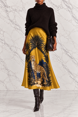 THE CHEETAH SILK SKIRT