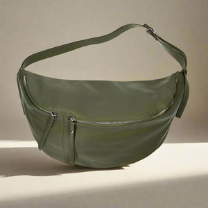 BELSIZE , OVERSIZED BUMBAG ,  GREEN