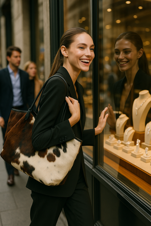 MARISA , LEATHER TOTE BAG , MULTI