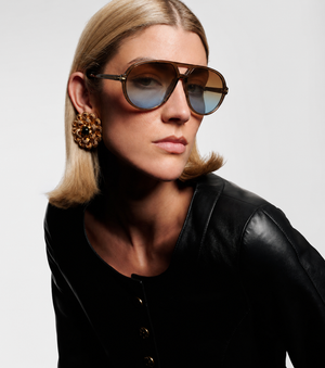 AVIATOR MAXI , SUNGLASSES , CARAMEL & SUNSET