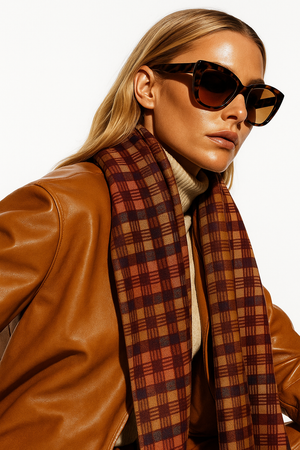 COOPER , CASHMERE MIX SCARF , BORDEAUX