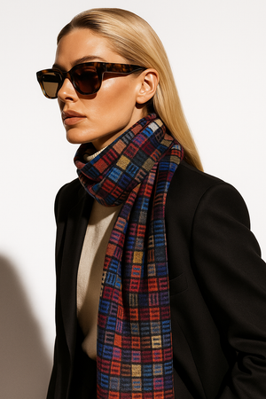 COOPER , CASHMERE MIX SCARF , BLACK