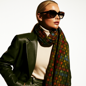 COOPER , CASHMERE MIX SCARF , GREEN