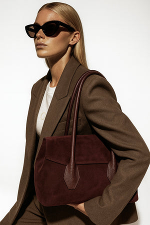 JOSEPHINE , SHOULDER TOTE BAG , BORDEAUX