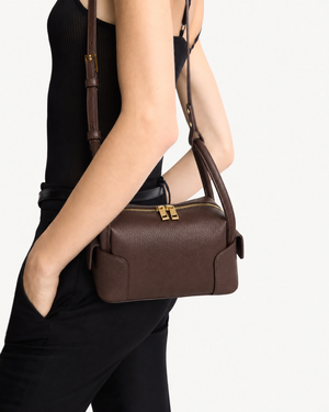 MARTHA , CROSSBODY AND SHOULDER BAG , DARK CHOCOLATE