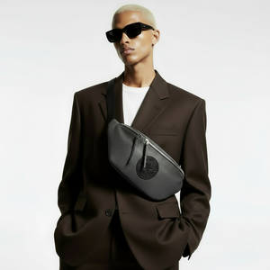 Marco Tripoli , MT , Leather Oversized BumBag ,  Grey