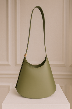 ERIKA , LEATHER SHOULDER BAG , GREEN
