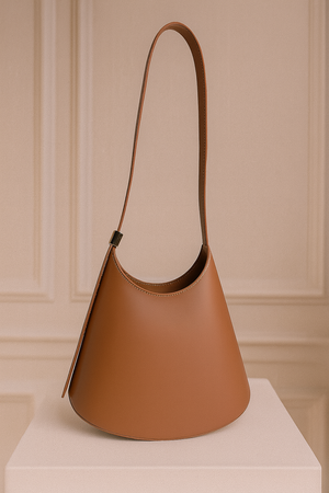 ERIKA , LEATHER SHOULDER BAG , TAN
