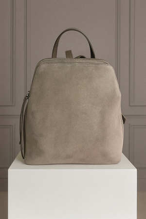 RONNY , SUEDE BACKPACK , TAUPE