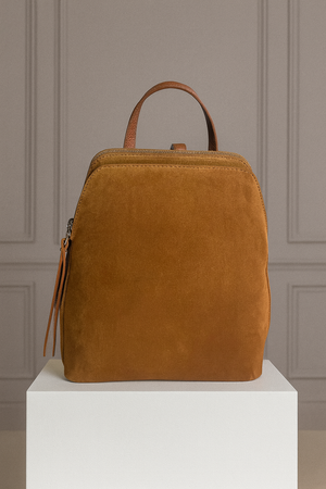 RONNY , SUEDE BACKPACK , TAN