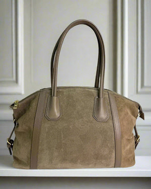 SOHO , LARGE TOTE SHOULDER BAG , TAUPE