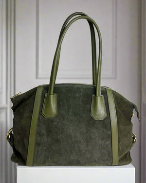 SOHO , LARGE TOTE SHOULDER BAG , GREEN