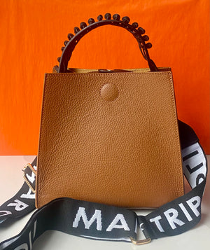 MALIBU , Handbag & Crossbody Bag , Tan & Black