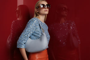 CHARLOTTE , SHOULDER AND CROSS , BABY BLUE