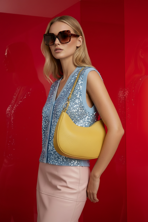 CHARLOTTE , SHOULDER AND CROSS , YELLOW