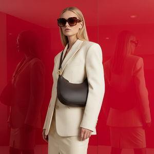 CHARLOTTE , SHOULDER AND CROSS , DARK BROWN