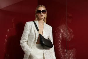 CHARLOTTE , SHOULDER AND CROSS , BLACK