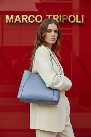 AMBER , TOTE - SHOULDER BAG , BLUE