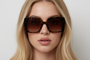 DEBBIE , MEDIUM SQUARE SUNGLASSES , TORTOISESHELL