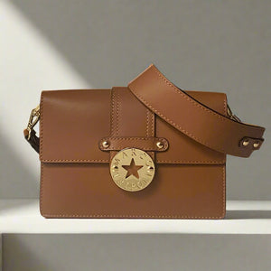 LONDON , MT LOGO , SHOULDER & CROSSBODY BAG , TAN