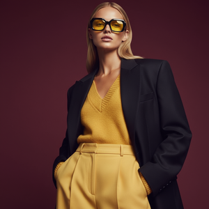 DARCY , CLEAR LENSE SUNGLASSES , BLACK