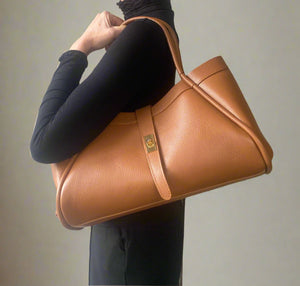 KARLA , LARGE TOTE BAG , TAN