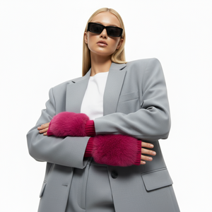 GAYNOR , CASHMERE MIX GLOVES , FUCHSIA