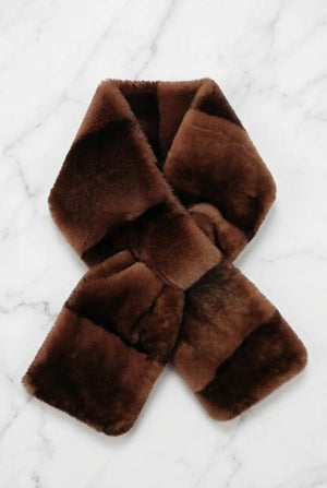 FAUX FOX FUR COLLAR - SCARF , GINGER