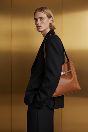 MARCEL , UNISEX SHOULDER BAG , TAN