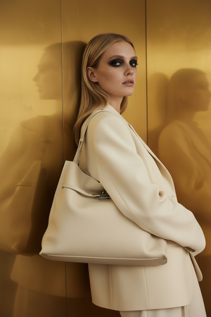 MARCEL , UNISEX SHOULDER BAG , VANILLA