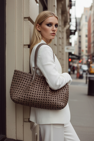 CANNES , TOTE BEACH BAG , TAUPE