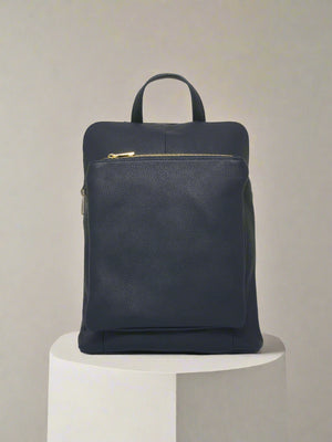 Ricky , Leather Rucksack , Black