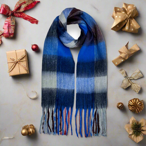 HAUSSEMANN SUPER SOFT SCARF , ROYAL BLUE