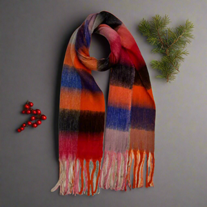 HAUSSEMANN SUPER SOFT SCARF , WINTER BERRIES